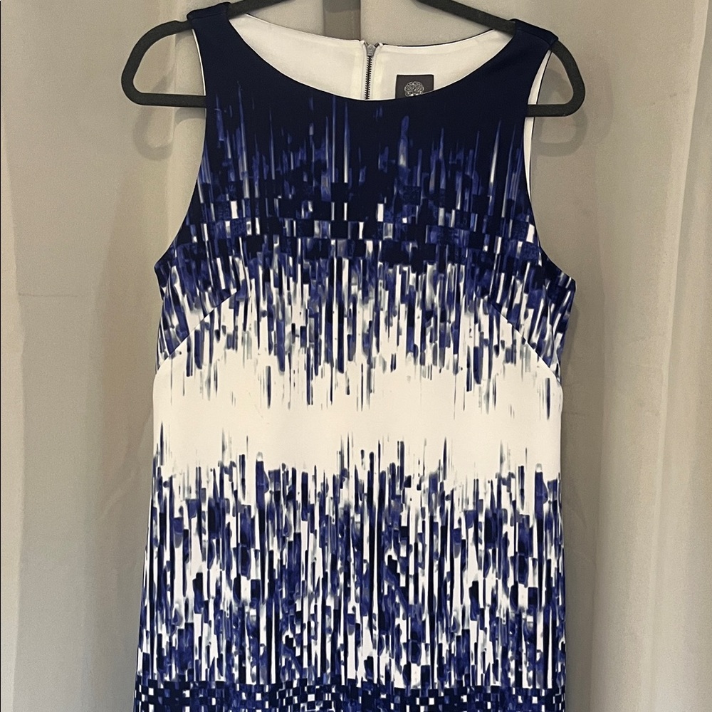 Elegant Blue and White Vince Camuto Women's Dress